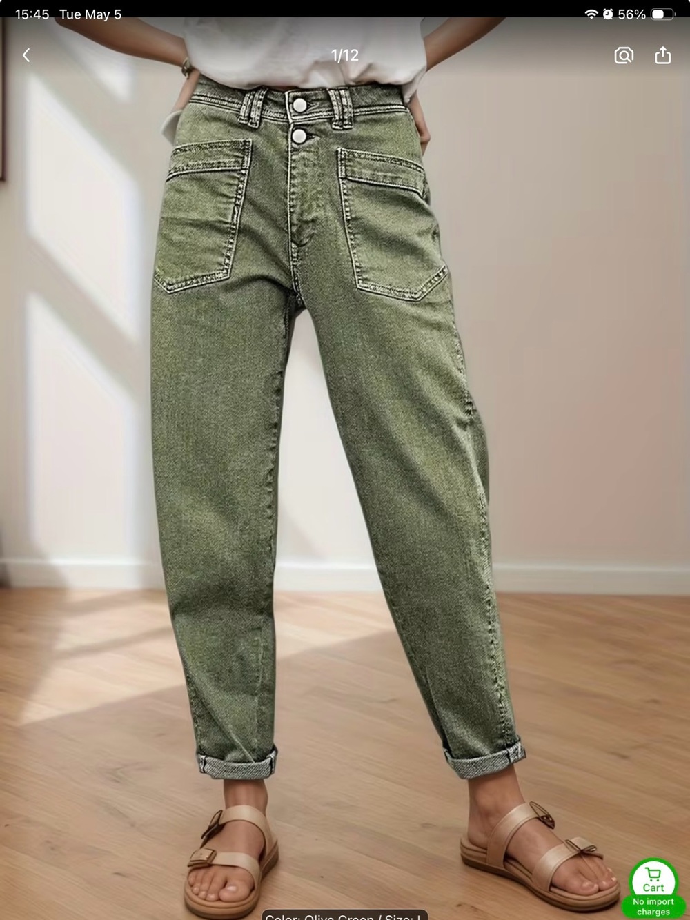 Mid-rise relaxed fit, Never worn